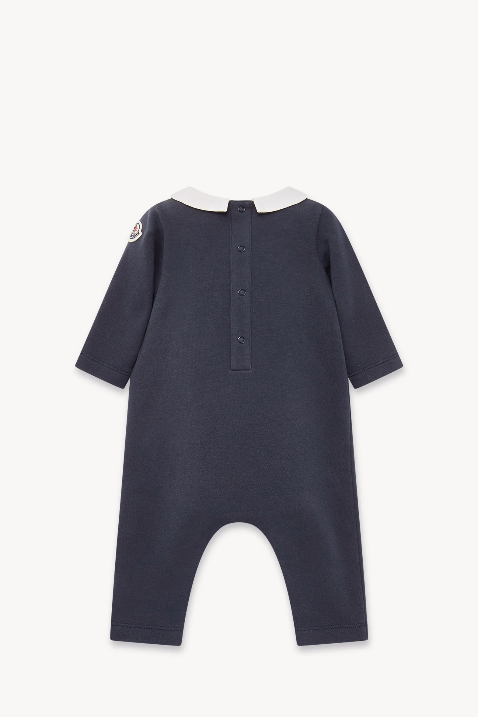 Embroidered Logo Cotton Baby Grow Gender Neutral Navy Blue Moncler 3